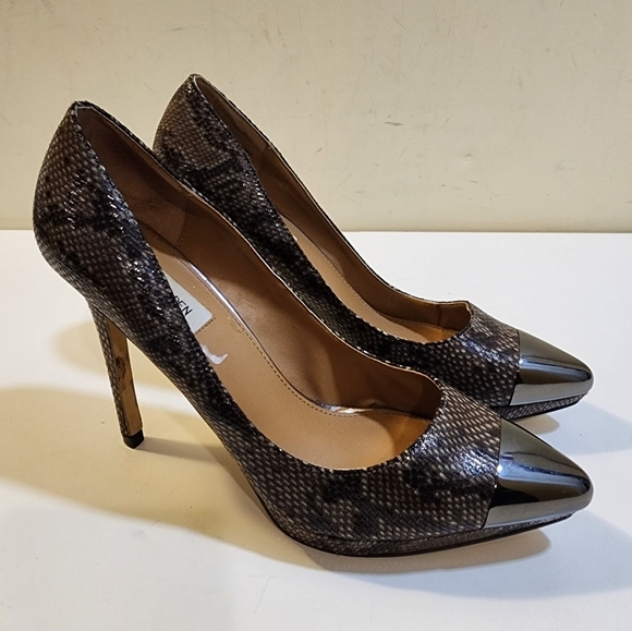 Steve Madden Snakeskin pointed toe high heels shoes size 8.5 - Picture 9 of 12